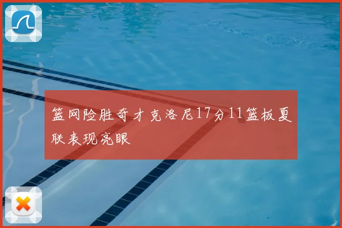 篮网险胜奇才克洛尼17分11篮板夏联表现亮眼